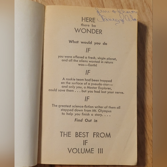 JAMES BAEN  IF EDITED, book VOLUME III THE HUGO- AWARD WINNING MAGAZINE,1976 - Picture 3 of 8